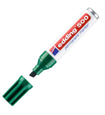 Marcatore permanente 500 - punta scalpello - da 2 a 7 mm - verde - Edding