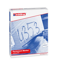 Marcatore permanente 800 - punta scalpello - da 4 a 12 mm - blu - Edding