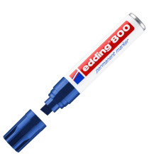Marcatore permanente 800 - punta scalpello - da 4 a 12 mm - blu - Edding