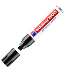 Marcatore permanente 800 - punta scalpello - da 4 a 12 mm - nero - Edding Marcatore permanente 800 - punta scalpello - da 4 a 12 mm - nero - Edding