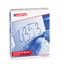 Marcatore permanente 800 - punta scalpello - da 4 a 12 mm - rosso - Edding