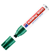 Marcatore permanente 800 - punta scalpello - da 4 a 12 mm - verde - Edding