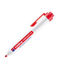 Marcatore permanente a scatto 11 - punta tonda - da 1,5 a 3 mm - rosso - Edding Marcatore permanente a scatto 11 - punta tonda - da 1,5 a 3 mm - rosso - Edding