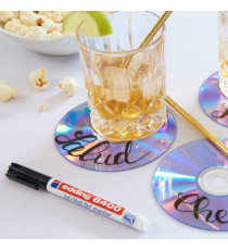 Marcatore permanente per CD/DVD 8400 - punta tonda - 1 mm - nero - Edding