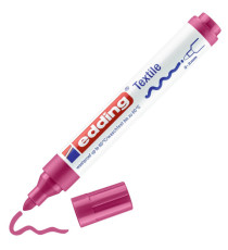 Marcatore per tessuto 4500 - punta tonda - da 2 a 3mm - colori assortiti caldi - Edding - astuccio 5 pezzi