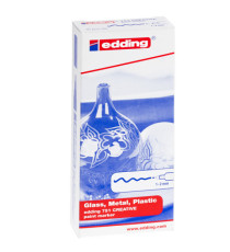 Marcatore permanente a vernice 751 - punta tonda fine - da 1 a 2 mm - bianco - Edding Marcatore permanente a vernice 751 - punta tonda fine - da 1 a 2 mm - bianco - Edding