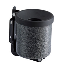 Posacenere murale Nido - diametro 9,5 cm - H 13,5 cm - 0,5 L - metallo verniciato - silver punteggiato - Medial