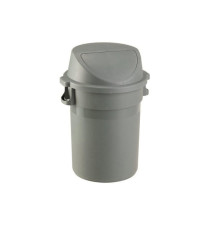 Bidone Maxipush - diametro 55,5 cm - altezza 78 cm - PPL - 80 L - grigio - Medial