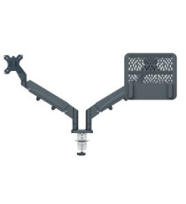 Braccio salvaspazio  - per 2 monitor & laptop - grigio scuro - Leitz Braccio salvaspazio  - per 2 monitor & laptop - grigio scuro - Leitz