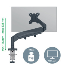 Braccio salvaspazio - per 1 monitor - grigio scuro - Leitz Braccio salvaspazio - per 1 monitor - grigio scuro - Leitz