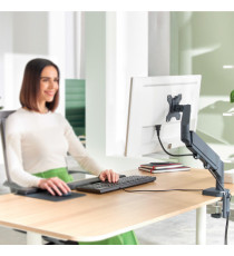 Braccio salvaspazio - per 1 monitor - grigio scuro - Leitz Braccio salvaspazio - per 1 monitor - grigio scuro - Leitz