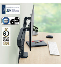 Braccio salvaspazio - per 2 monitor - grigio scuro - Leitz Braccio salvaspazio - per 2 monitor - grigio scuro - Leitz