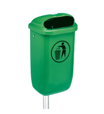 Cestino gettacarte Classic - da esterni - 40,4 x 34,8 x 74,5 cm - 50 L - verde - Medial