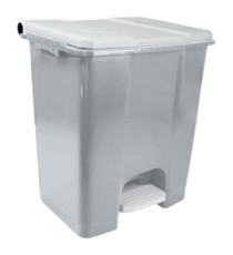 Contenitore mobile Ecoconti - a pedale - 60 L - plastica riciclata - grigio/bianco - Medial Contenitore mobile Ecoconti - a pedale - 60 L - plastica riciclata - grigio/bianco - Medial