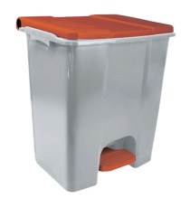 Contenitore mobile Ecoconti - a pedale - 60 L - plastica riciclata - grigio/rosso - Medial Contenitore mobile Ecoconti - a pedale - 60 L - plastica riciclata - grigio/rosso - Medial