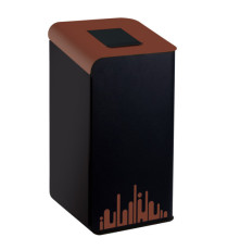Gettacarte Rubik Evo - per raccolta differenziata - 80 L - marrone - Medial