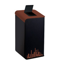 Gettacarte Rubik Evo - per raccolta differenziata - 80 L - marrone - Medial