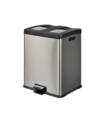 Pattumiera a pedale Multiflux - 49,5 × 45,9 × 63,6 cm - 2 secchi da 30 L ciascuno - inox - Medial Pattumiera a pedale Multiflux - 49,5 × 45,9 × 63,6 cm - 2 secchi da 30 L ciascuno - inox - Medial