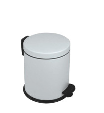 Pattumiera a pedale New Bin Basic - 5 L - metallo verniciato - bianco - Medial