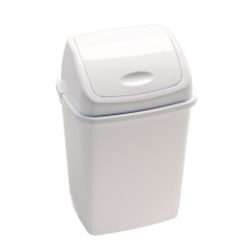 Pattumiera con coperchio basculante Rif Basic - 36x29x55 cm - 35 L - bianco - Medial