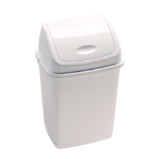 Pattumiera con coperchio basculante Rif Basic - 36x29x55 cm - 35 L - bianco - Medial