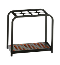 Portaombrelli Multi - 8 posti - 52 x 26 x 54 cm - nero/acciaio - Medial