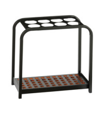 Portaombrelli Multi - 8 posti - 52 x 26 x 54 cm - nero/acciaio - Medial