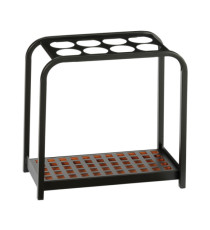 Portaombrelli Multi - 8 posti - 52 x 26 x 54 cm - nero/acciaio - Medial