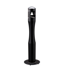 Posacenere da terra - a colonna - diametro 13 cm - H 101 cm - base 29 cm - inox nero - Medial