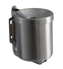 Posacenere murale Nido - diametro 13,5 cm - H 11 cm - 0,5 L - acciaio inox - Medial