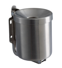 Posacenere murale Nido - diametro 13,5 cm - H 11 cm - 0,5 L - acciaio inox - Medial