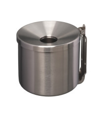 Posacenere murale Nido - diametro 16 cm - H 14 cm - 2 L - acciaio inox - Medial