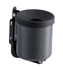 Posacenere murale Nido - diametro 9,5 cm - H 13,5 cm - 0,5 L - metallo verniciato - silver punteggiato - Medial