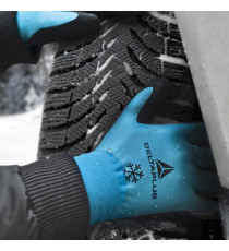 Guanti da lavoro VV736 - poliammide - palmo e dorso in lattice - taglia 09 - blu chiaro - Deltaplus Guanti da lavoro VV736 - poliammide - palmo e dorso in lattice - taglia 09 - blu chiaro - Deltaplus