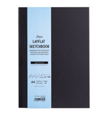 Sketchbook Duo Layflat - A4 - 105 gr - 60 pag - copertina nera - MUSA Sketchbook Duo Layflat - A4 - 105 gr - 60 pag - copertina nera - MUSA