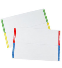 Cartoncini per cartelle sospese - cassetto - 28 cartoncini per foglio - 31 cm - Bertesi - conf. 10 fogli