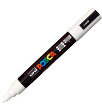 Marcatore a base d'acqua Uni Posca PC5M  - punta  tonda media da 1,8mm a 2,5mm - bianco - Uni Mitsubishi Marcatore a base d'acqua Uni Posca PC5M  - punta  tonda media da 1,8mm a 2,5mm - bianco - Uni Mitsubishi