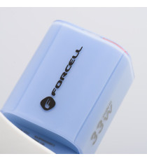 Pack caricabatterie da muro 2 porte USB-A e USB-C 33W blue Forcell F-Energy Crystal VT-41 cavo type-c PD QC4.0 tecnologia GaN3