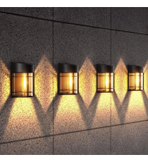 Lampada applique solare da parete WS134 led 50 lumen 2700K luce calda 90x60x130mm IP44 lampione con pannello incorporato Lampada applique solare da parete WS134 led 50 lumen 2700K luce calda 90x60x130mm IP44 lampione con pannello incorporato