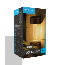 Lampada applique solare da parete WS135 led 60 lumen 2700K luce calda 70x155mm IP44 lampione con pannello incorporato Lampada applique solare da parete WS135 led 60 lumen 2700K luce calda 70x155mm IP44 lampione con pannello incorporato