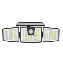 Faretto solare + sensore movimento WS137 led 650 lumen 6500K luce fredda 267x120x87mm IP44 lampione con pannello incorporato Faretto solare + sensore movimento WS137 led 650 lumen 6500K luce fredda 267x120x87mm IP44 lampione con pannello incorporato