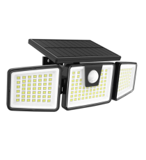 Faretto solare + sensore movimento WS137 led 650 lumen 6500K luce fredda 267x120x87mm IP44 lampione con pannello incorporato Faretto solare + sensore movimento WS137 led 650 lumen 6500K luce fredda 267x120x87mm IP44 lampione con pannello incorporato