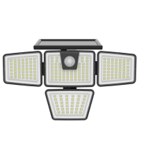 Faretto solare + sensore movimento WS138 led 750 lumen 6500K luce fredda 267x120mmx155mm IP44 lampione con pannello incorporato Faretto solare + sensore movimento WS138 led 750 lumen 6500K luce fredda 267x120mmx155mm IP44 lampione con pannello incorporato