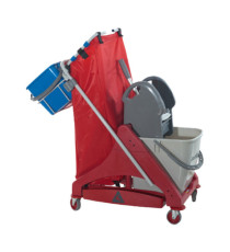 Carrello per pulizie QO-Kart Multi Due - salvaspazio - 25 L - 42 x 101 x 108 cm - Taxon