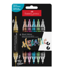 Marcatori Shake&Paint - colori assoriti metallic - Faber-Castell - conf. 6 pz Marcatori Shake&Paint - colori assoriti metallic - Faber-Castell - conf. 6 pz