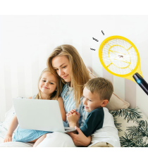 Racchetta elettrica anti Zanzare 300mAh - Ricarica AC, Compatta e Potente, Ampia superficie di impatto Dimensioni: 51×22,5cm