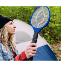 Racchetta elettrica anti Zanzare 300mAh - Ricarica AC, Compatta e Potente, Ampia superficie di impatto Dimensioni: 51×22,5cm