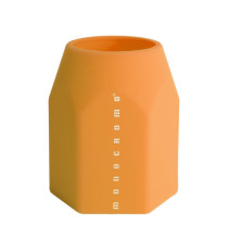 Portapenne Monocromo - 9,5 x 7,5 x 7 cm - silicone soft touch - colori fluo assortiti - Pigna