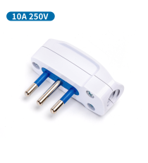 Spina piatta 10A 250V SPA11 2P+T bianca max 1500W - tipo italiana - costruita con materiali di altaqualità - certificazione CE