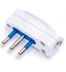 Spina piatta 10A 250V SPA11 2P+T bianca max 1500W - tipo italiana - costruita con materiali di altaqualità - certificazione CE